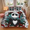 3pcs Christmas Jack Bedding Set Includes Quilt Cover and Pillowcases, Suitable for All Seasons B006