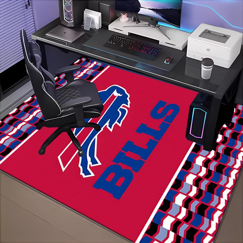 Buffalo Basketball Logo Rug Office Carpet Non-Slip Mat, Chair Rug Floor Covering for Gaming, Bedroom, Living Room , Home Decor Christmas Gift