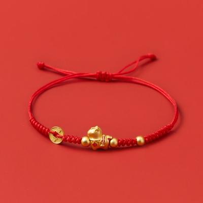 Chinese Style Horse Year Bracelet Zodiac Year 2026 Horse Year Lucky Pony Red Rope Blessing New Year Hand Rope Fortune Bracelet