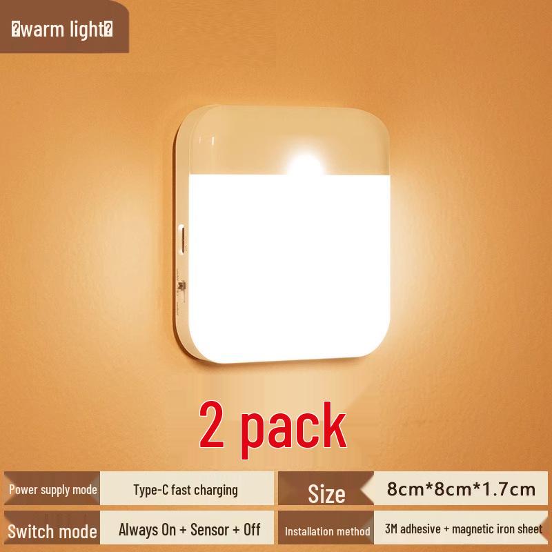 Wireless Stairway Sensor Light: Auto-On Night Light for Steps, Hallway, or Home, Activates with Motion.