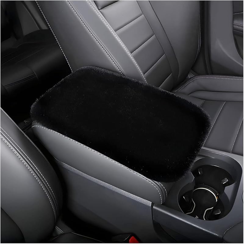 Fluffy Car Armrest Cover, Universal Car Center Console Pad, Car Armrest Seat Box Cover Decor Accessories For Women Men, Armrest Seat Box Cover чёрный
