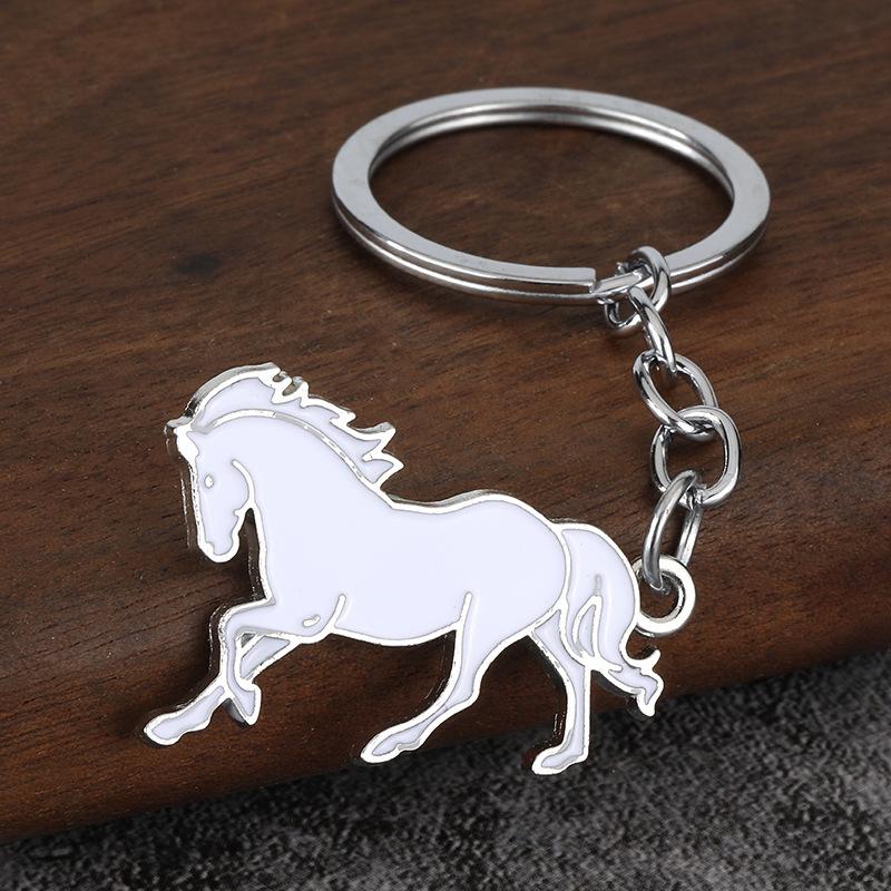 

Сплав Эмаль Лошадь Брелок для ключей Кольцо для ключей Шарм для сумки Брелок для ключей от машины Ювелирные аксессуары A9