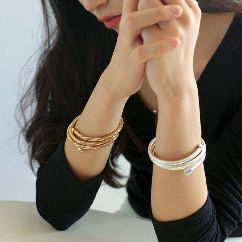 Wrap Arm Bracelet Flexible Stackable Bracelet Elastic Wristband Fashion Wrist Jewelry Wrist Accessory for Any Outfit