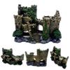 Resin Artificial Fish Tank Ancient Castle Decoration Aquarium Rock Cave Building Decoration Aquatic Landscaping Ornament