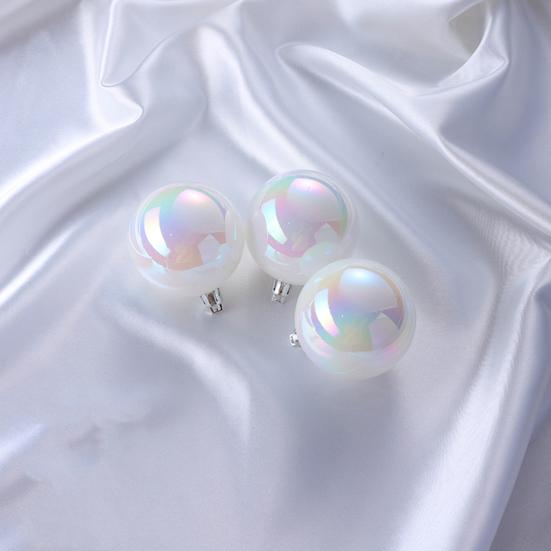 12/24/36Pcs 4CM Christmas Iridescent Ball Clear Shatterproof Reusable DIY Holiday Decoration Xmas Tree Hanging Ball Ornament Pendant Party Gift