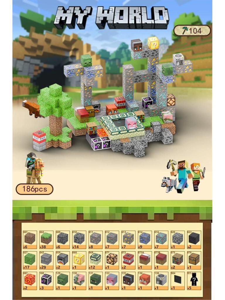 Magnetische Blockwelt: DIY Bausteine - Lernspielzeug für Kinder