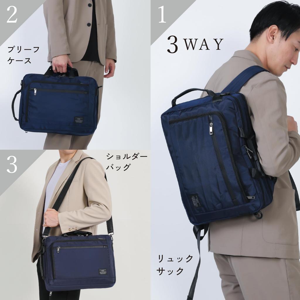 Backpack for Large Storage Water Repellent Lightweight for Business Business Italy [Guccio Italy] Men, Business, 3-way Design, Capacity, Capacity,