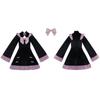 Milky Time Women's Medium Lolita Dress, Long Sleeves, Black and Purple Velvet, Winter Cosplay Costume