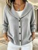 2026 European & American Women's Autumn/Winter Nine-Sleeve Lapel Button Solid Color Fashion
