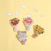 Simulation Sunflower Roses Flowers Refrigerator Stickers 3D Simple Resin Magnetic Stickers Home Kitchen Decorations