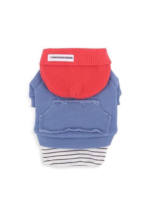 

MONCHOUCHOU Wave Beanie Sweatshirt Blue 2XL