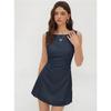 Women Square Neck Sleeveless Mini Dress Backless Bow Tie Design Slim Fit A Line Short Dress Elegant Party Club Bodycon Dress