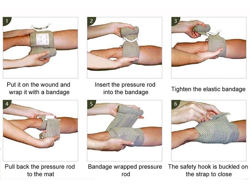 4/6 Inch Israeli Tactical Elastic Bandage - First Aid Hemostatic Tourniquet & Vacuum Compression Bandage