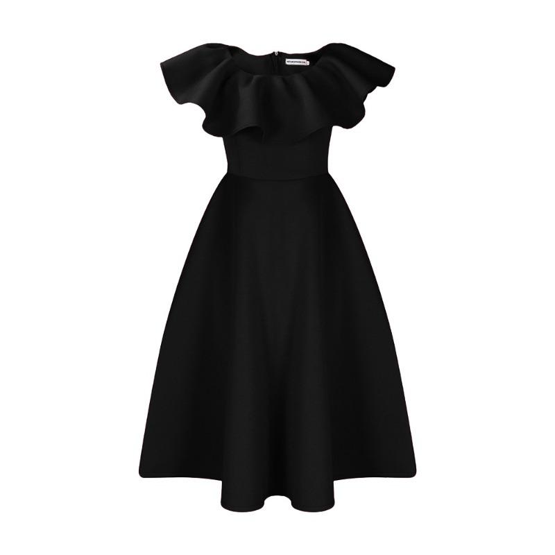 Women's Summer Fashion Temperament Ruffle Leaf Edge Large Skirt Banquet Dress Dress Dress