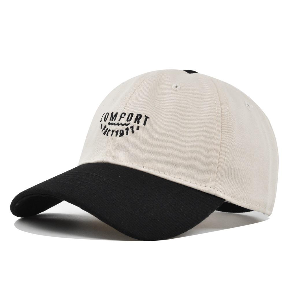 Comport embroidered duckbill cap embroidered baseball cap stylish letter men s and women s hat sun hat cotton as the picture