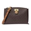 Ruby Polished Padlock Pendant Removable Strap Printed Canvas Messenger Bag Women Bags Brown 30S3GR0M2B-BRNACORN