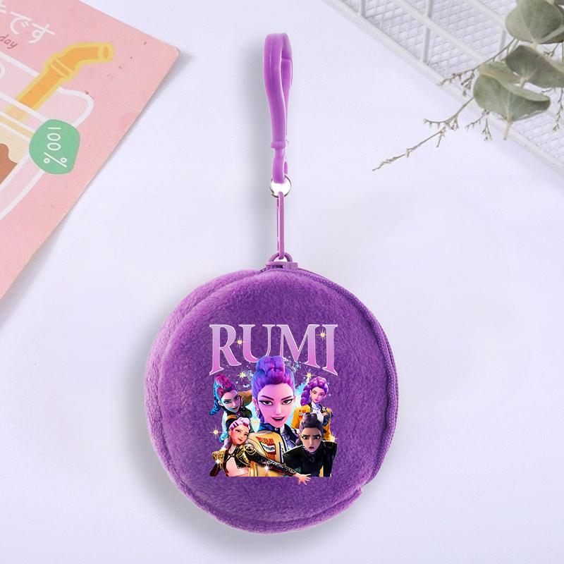 Kpop Demon Hunter Coin Purse Cute Boys Girls Portable Wallet Minnie Cartoon Printed ID Card Storage Bag Children Birthday Gifts