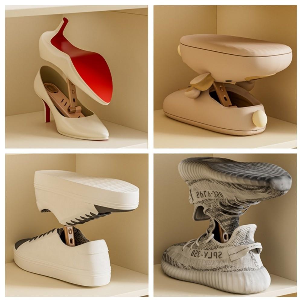 2pcs Double-layer Shoes Stacker with Aroma Box Adjustable Angle Shoes Rack Shoes Organizer  Entryway