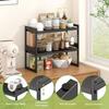 DOLALIKE Expandable kitchen Countertop Organizer, Stackable Cabinet Shelf Organizers, Space Saving Spice Rack Pantry Storage for Bathroom Office