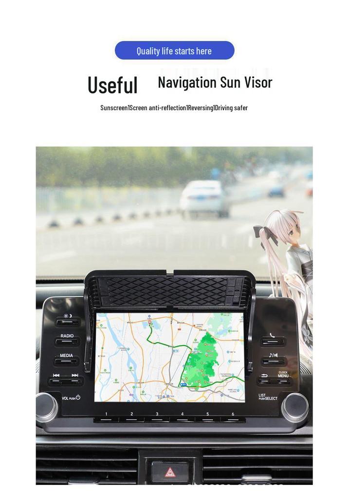 Universeller Auto-Sonnenschutz für GPS-Navigationsdisplay - Sonnenschutz für Trumpchi GS4