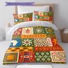 Ethnic Tribal Texture Pattern Bedding Quilt Set Quilt Cover Pillowcase Home Decoration Gift (1 * duvet cover + 2 * pillowcase, without core)