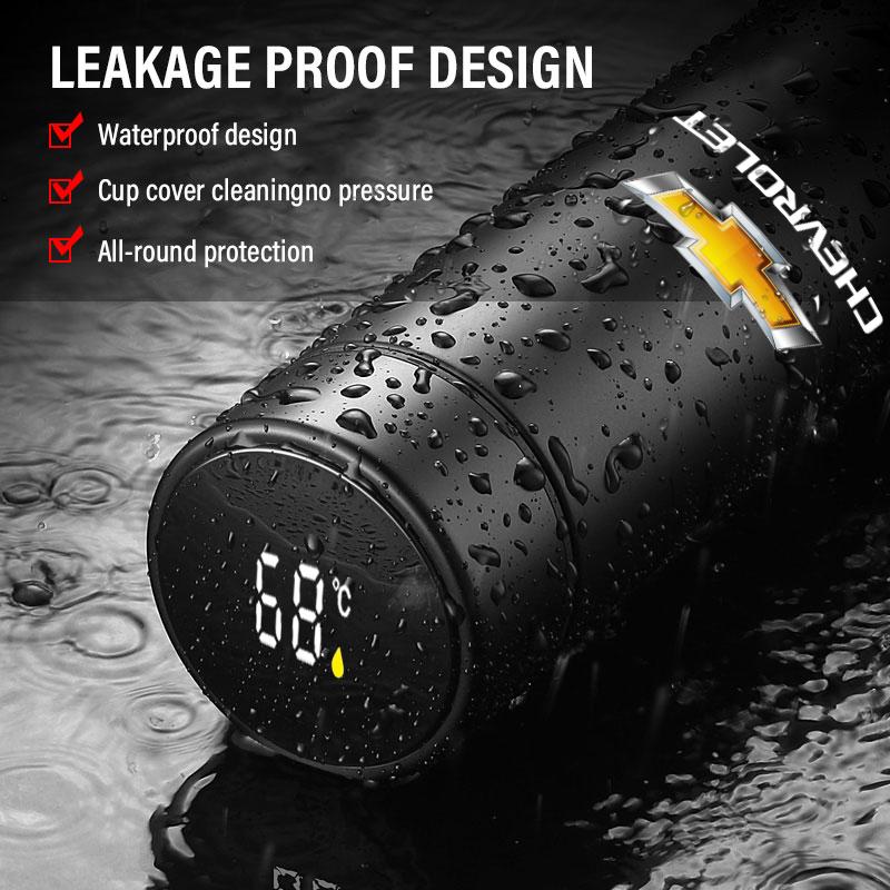 Car Smart Thermos Bottle With Temperature Display Coffee Cup For Chevrolet Captiva Colorado Cruze Spark Malibu Car Accessories