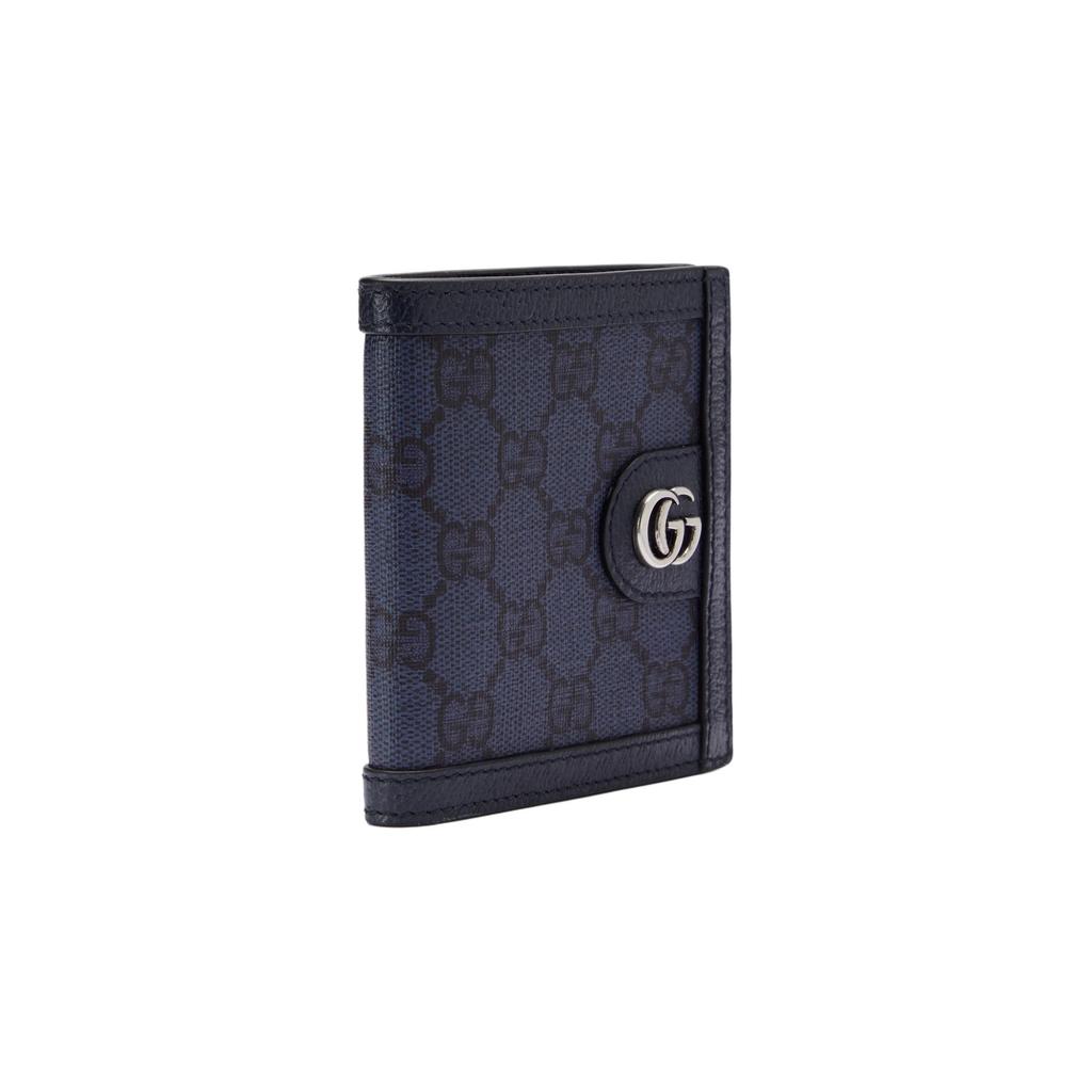 Gucci Ophidia Double G Logo Flap Wallet Men Wallet Blue Dark-Blue 732016-UULBN-4055