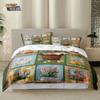 3pcs Easter Egg Print Coreless Down Duvet Cover Set Comfortable Bedroom Bedding Decoration Machine Washable