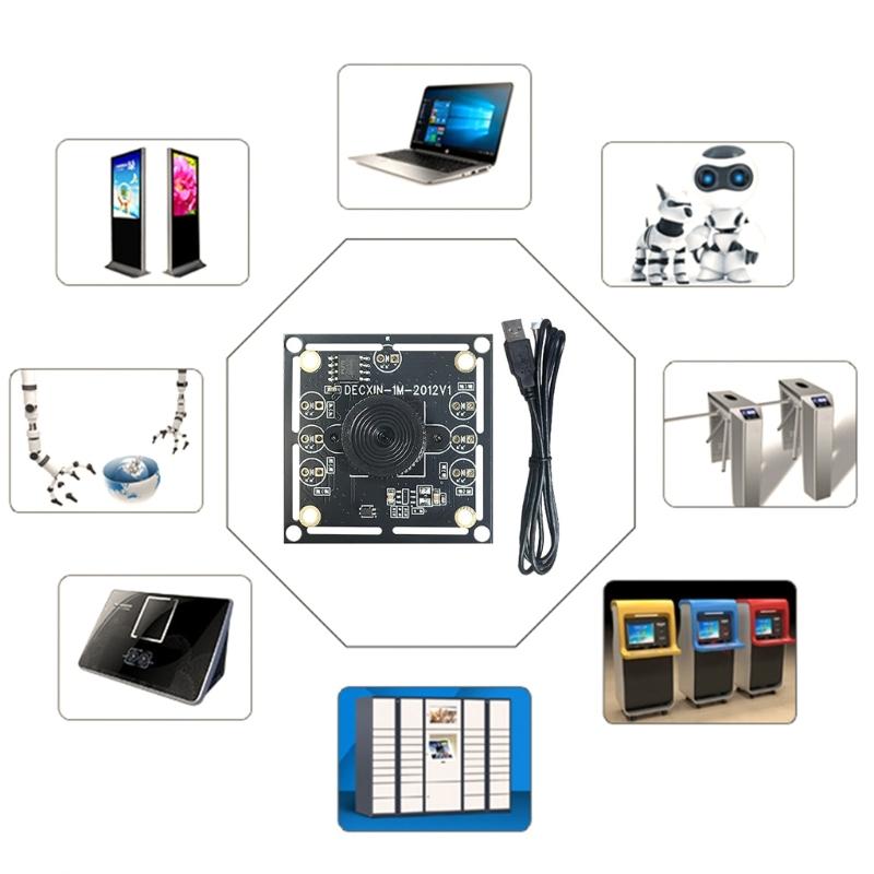 1 Set Hochauflösendes Industrielles USB-Kameramodul 100° Weitwinkel OV9732 720P/30fps Fixer Fokus und Automatische Belichtung