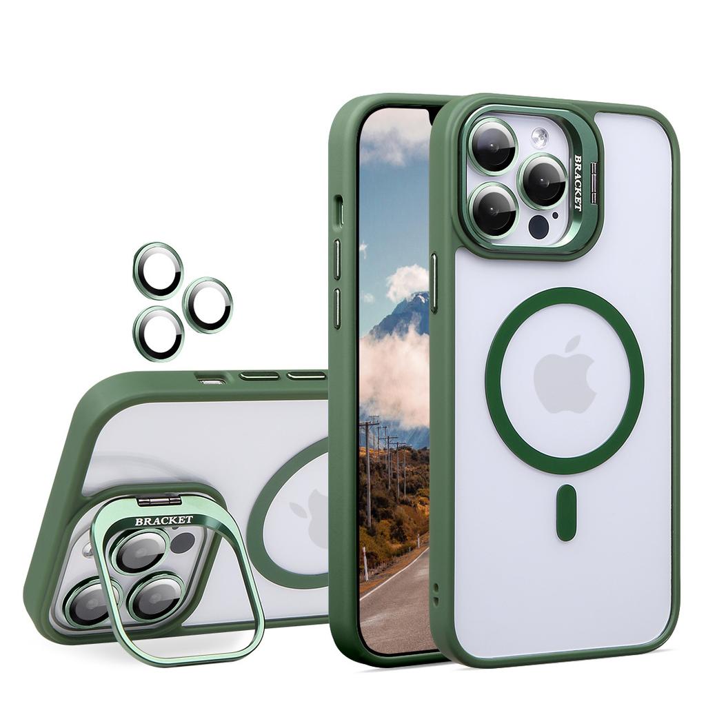 Ochranné pouzdro na objektiv fotoaparátu s držákem Stojan Kryt Pro Magsafe Mag Safe iPhone 16E 16 E 15 Pro Max 14 Plus 13 12 11 16Pro Příslušenství pro ochranu telefonu