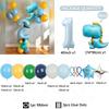 39Pcs Set Cartoon Cute Dinosaur Foil Balloons Macaron Colored Latex Ball 1-9 Year Girls Kids Dinosaur Themed Birthday Party Deco