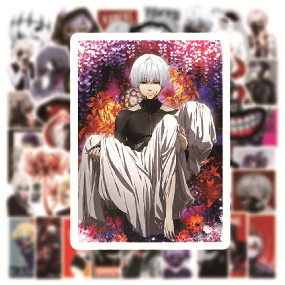 10/30/50pcs Cool Anime Tokyo Ghoul Stickers Cartoon Toy Decals Waterproof DIY Scrapbook Suitcase Laptop Helmet Kanmu Ken Sticker