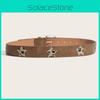 Kpop Inspired Punk Style Pu Leather Belt With Rhinestone Embellishments For Casual Wear