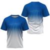Fashion 3D Gradient Print T Shirt For Men Outdoor Tennis Tracksuits Summer Quick Dry Sports Short Sleeve Casual O-neck Loose Top