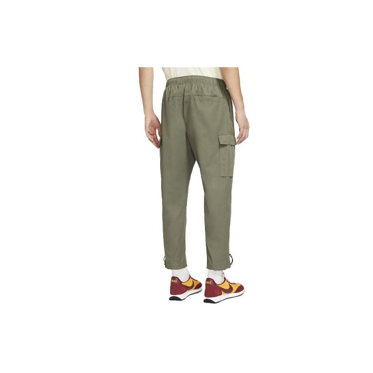Nike Sportswear Logo Embroidered Twill Cargo Pants Men Bottoms Army-Green CU4326-380