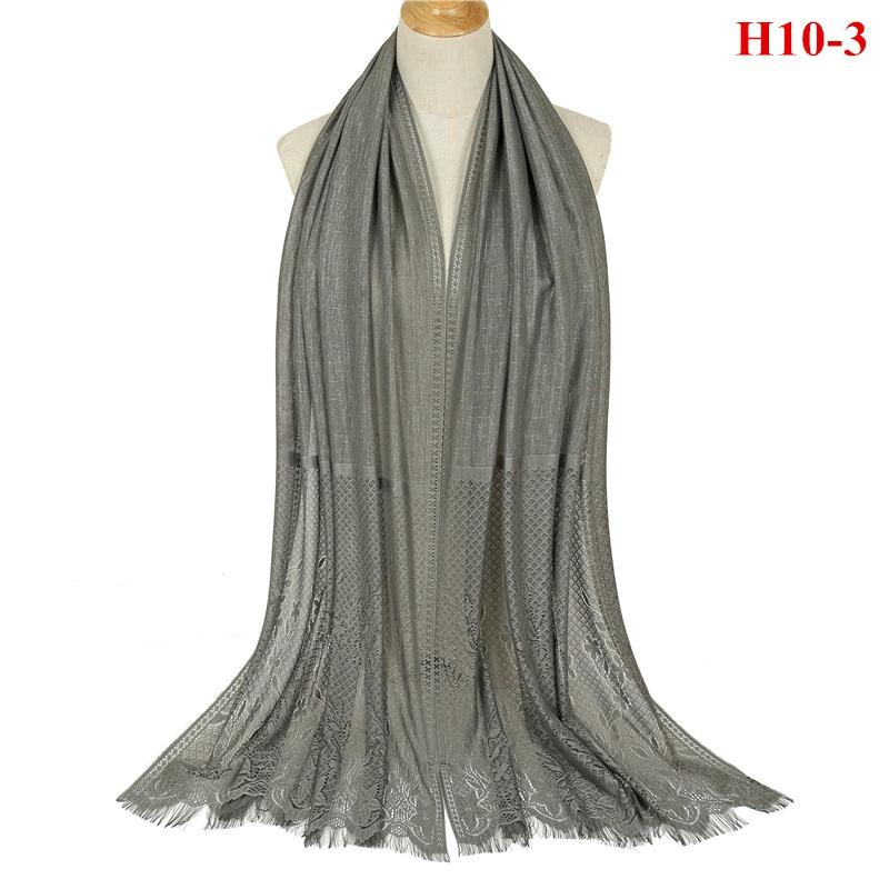 Spitzen-Patchwork Damen Malaysischer Schal Wickeltuch Muslimischer Hijab Kopftuch Sommer Islamischer Langer Schal