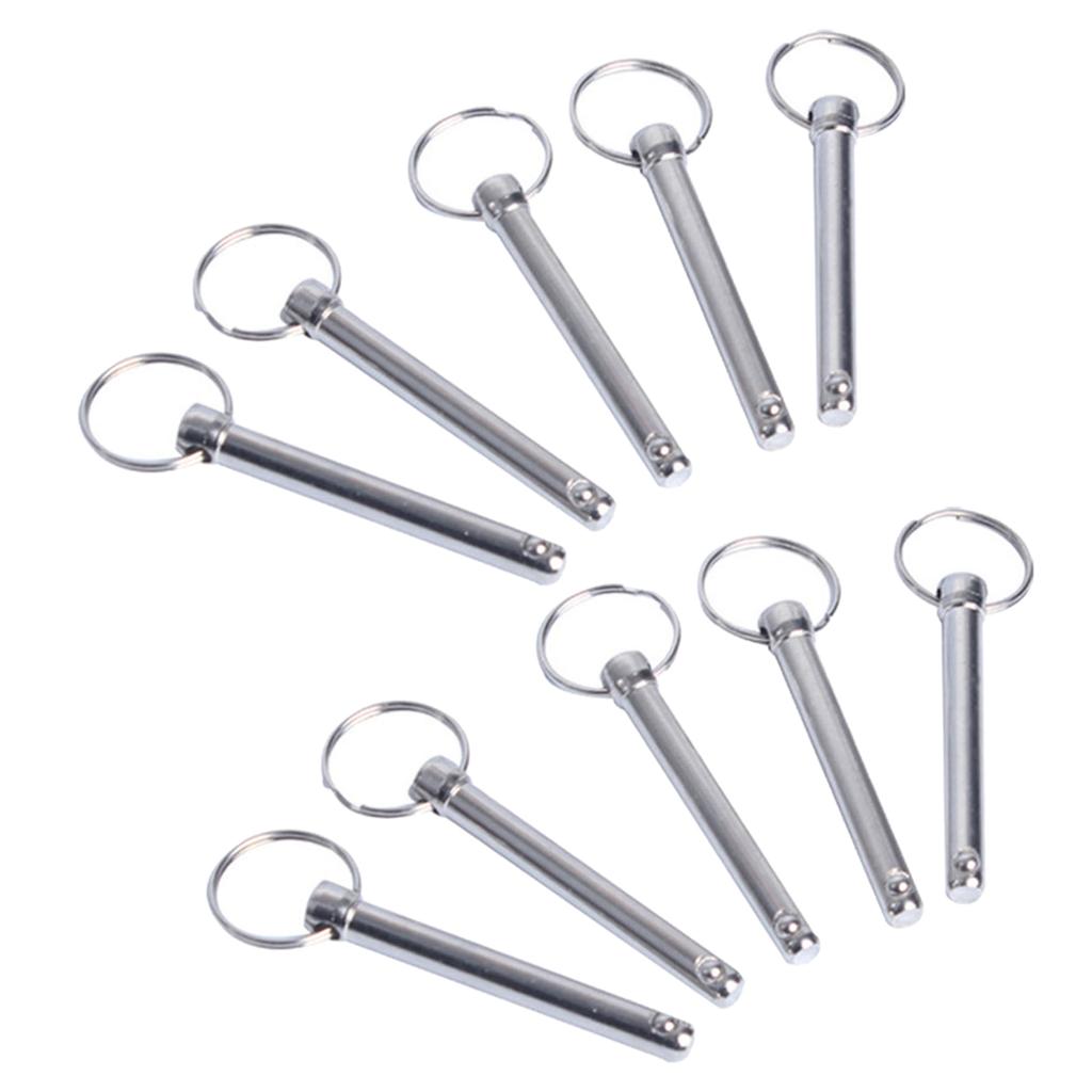 Pack Of 10 Carbon Steel Quick Release Pins 8x60mm Ball Head Locking Pin for Easy and Durable Use