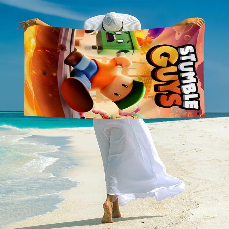 stumble guys Fashion Beach Towel: Ideal for Summer Adventures Soft, absorbent and quick drying suitable for swimming and bathing