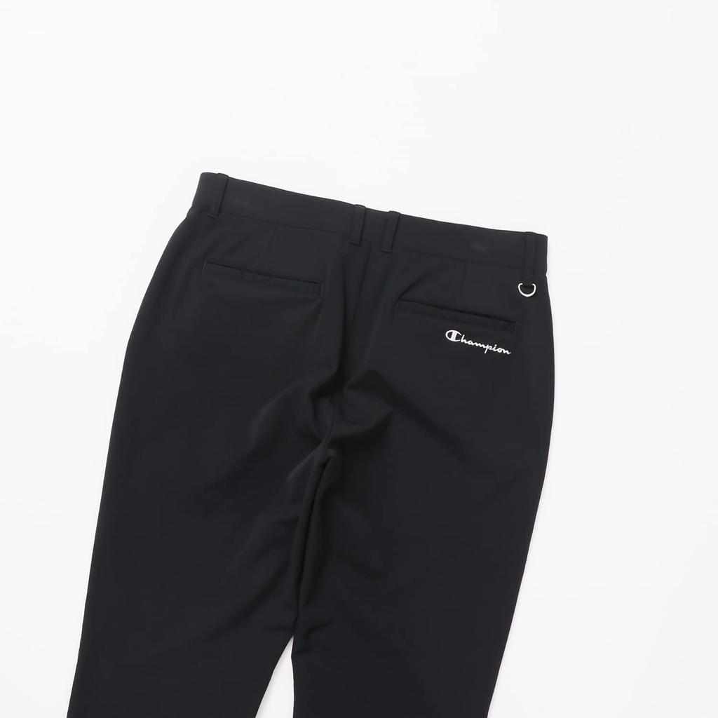 Champion Water One Point Long Black C3-YG207 Pants, Stretch, Thermal, Repellent, Windproof, Logo, Pants, Men's Golf,