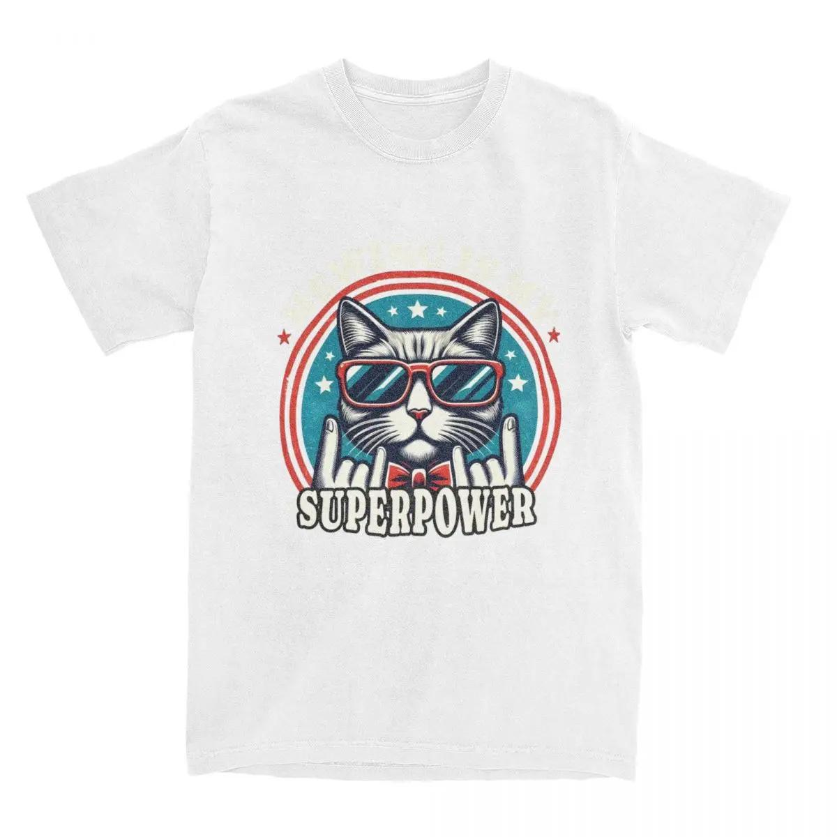 

Досуг Кот Мяукающий Не Мяукающий Суперсила Футболки Мужчины Женщины Тяжелый Металл Котенок Футболка Идея Подарка Одежда XXXXXL белый