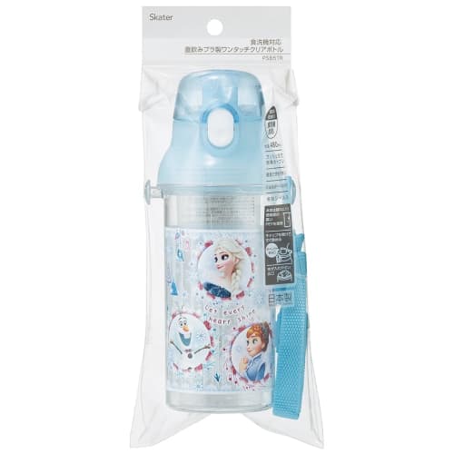 Skater Water Bottle 480ml Disney Frozen 24 Plastic Clear Bottle for Children Made In Japan PSB5TR-A