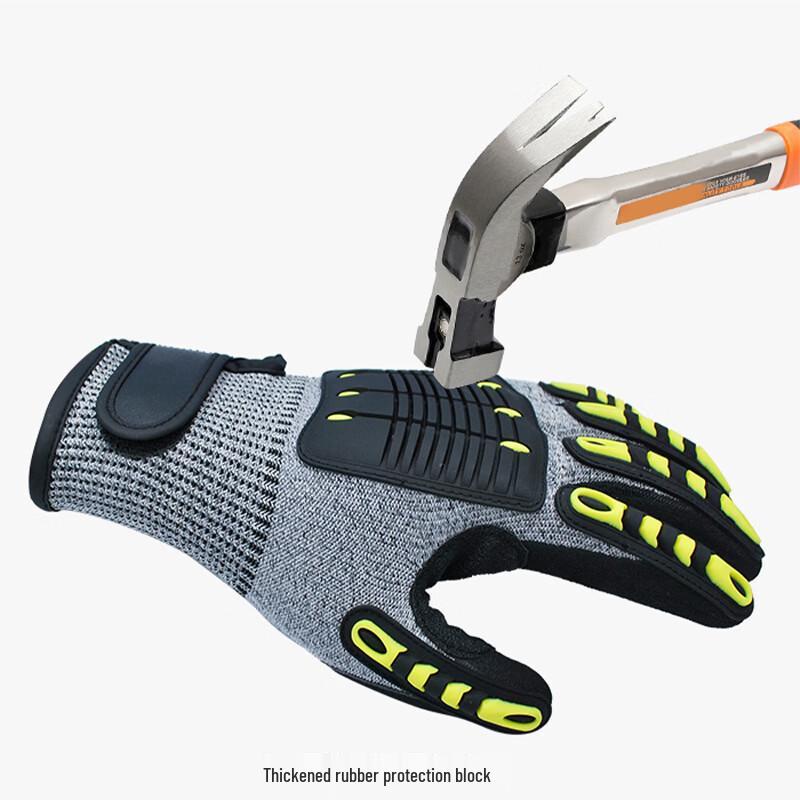 Wear-Resistant Leather Patch Work Gloves