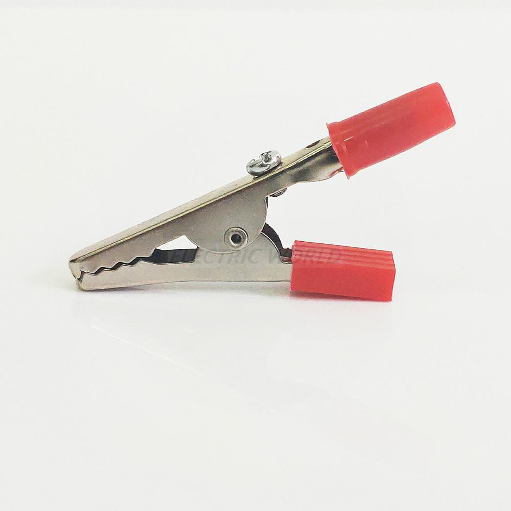 Alligator Clips Crocodile wire clip 50mm Plastic Handle Test Probe Metal Connector Socket battery Plug 100A Electirc testing