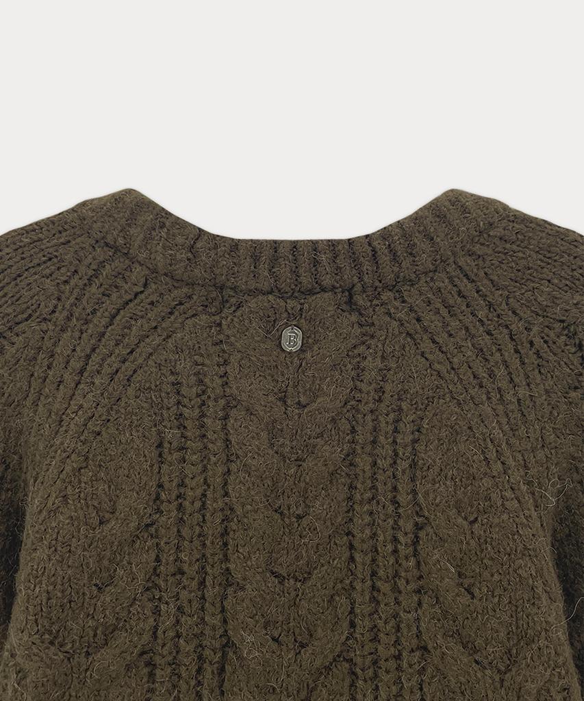 Sseomweeobeoteo Chelsea Alpaca Cable Knit - Brown