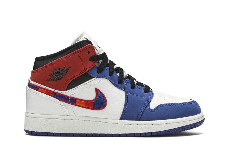 Jordan 1 Mid Rush Blue University Red (GS)