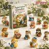 Dog Ornaments Advent Calendars 2026, Cute 24 Days Christmas Countdown Decorative Hanging Calendar, 2D Acrylic Collectible Figures for Lovers,