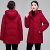 White Duck Down Jacket Women's Mid-Length New Winter Clothes Korean Style Fashionable Warm Thickened Jacket