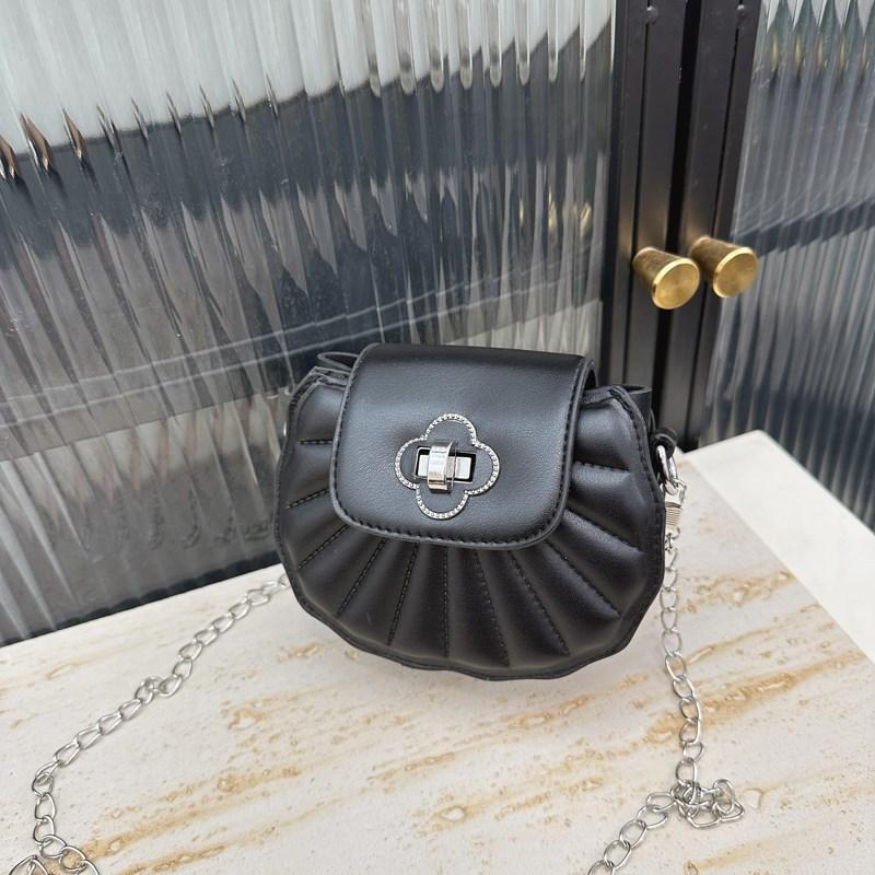 Kindertasche neues Schloss Mini Schulter Damenhandtasche personalisierte Mode Mädchen Fächerkette Umhängetasche