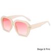 Timeless Oversized Vintage Square Frame Sunglasses With Premium Uv400 Protection