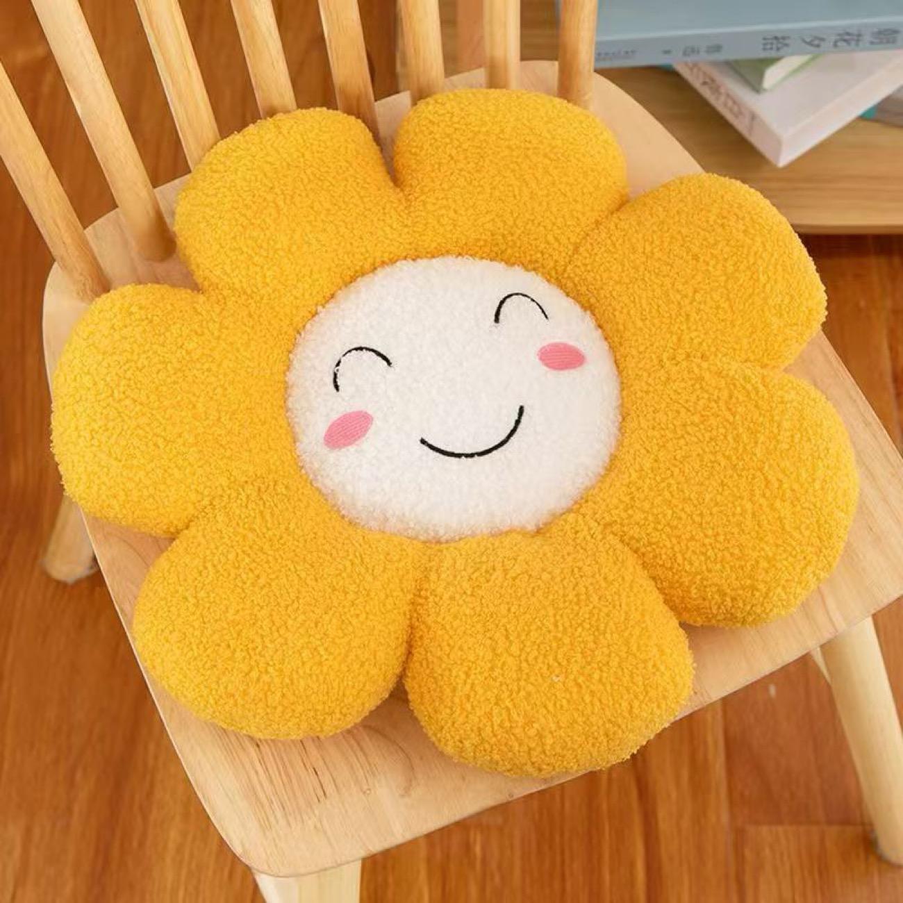 40cm Sonnenblumen Cartoon Kissen Plüschtier Niedliche Blume Stuhlkissen Schlafkissen Puppe Festliches Geschenk Kindergeburtstagsgeschenk 40cm